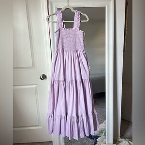 Abercrombie & Fitch Lilac Smocked Tiered Maxi Dress sz M